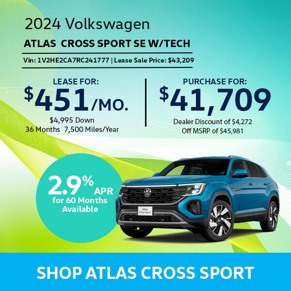 VW Atlas Cross Sport Special Offer Hanover, MA